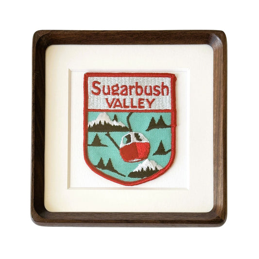 Vermont Sugarbush Valley Ski Resort Framed Large Vintage Travel Patch