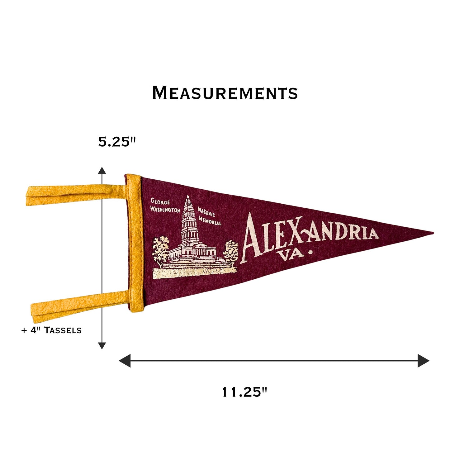 Virginia Alexandria Small Vintage Pennant