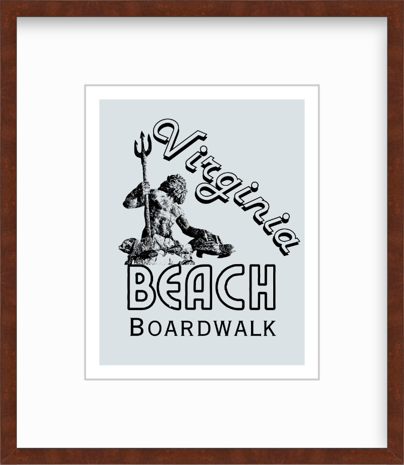 Virginia Beach Boardwalk King Neptune by Nikki Degn Giclee Art Print