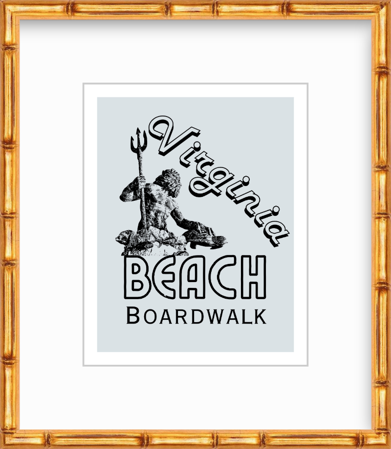 Virginia Beach Boardwalk King Neptune by Nikki Degn Giclee Art Print