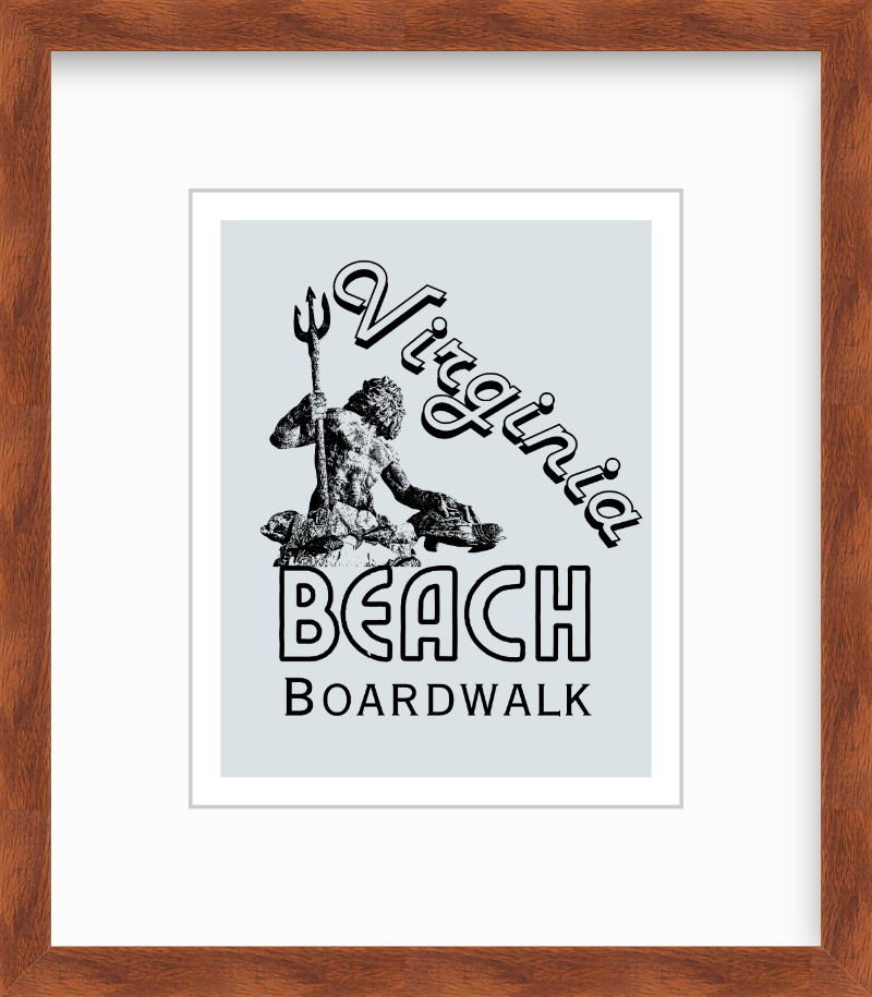 Virginia Beach Boardwalk King Neptune by Nikki Degn Giclee Art Print