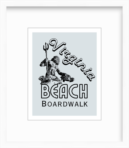 Virginia Beach Boardwalk King Neptune by Nikki Degn Giclee Art Print