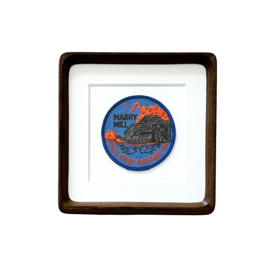 Virginia Blue Ridge Parkway Mabry Mill Framed Vintage Travel Patch