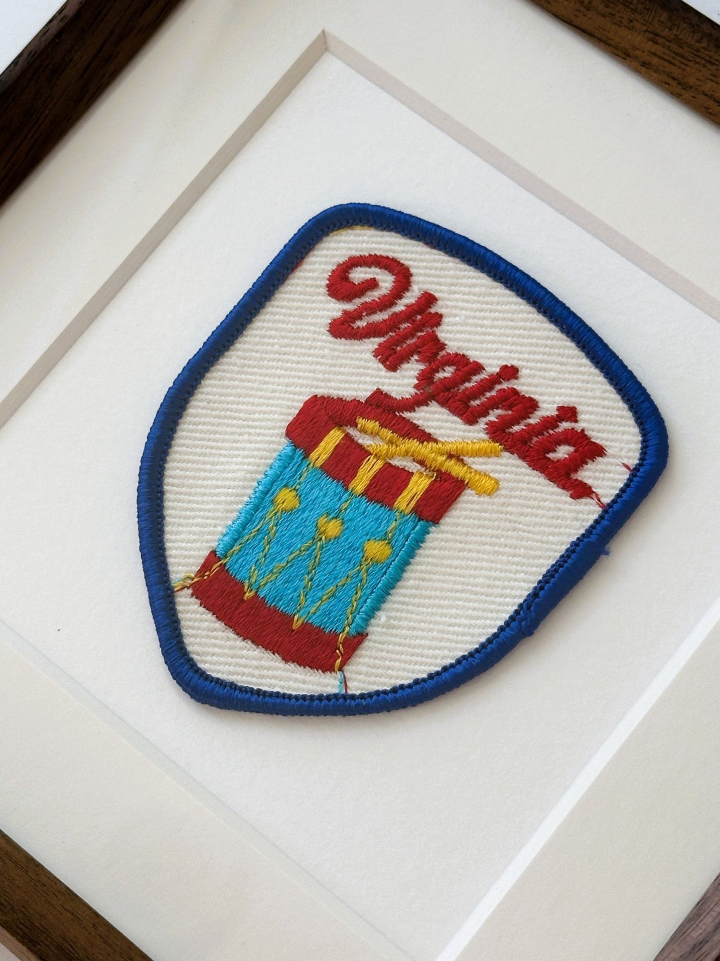 Virginia Drum Vintage Framed Travel Patch