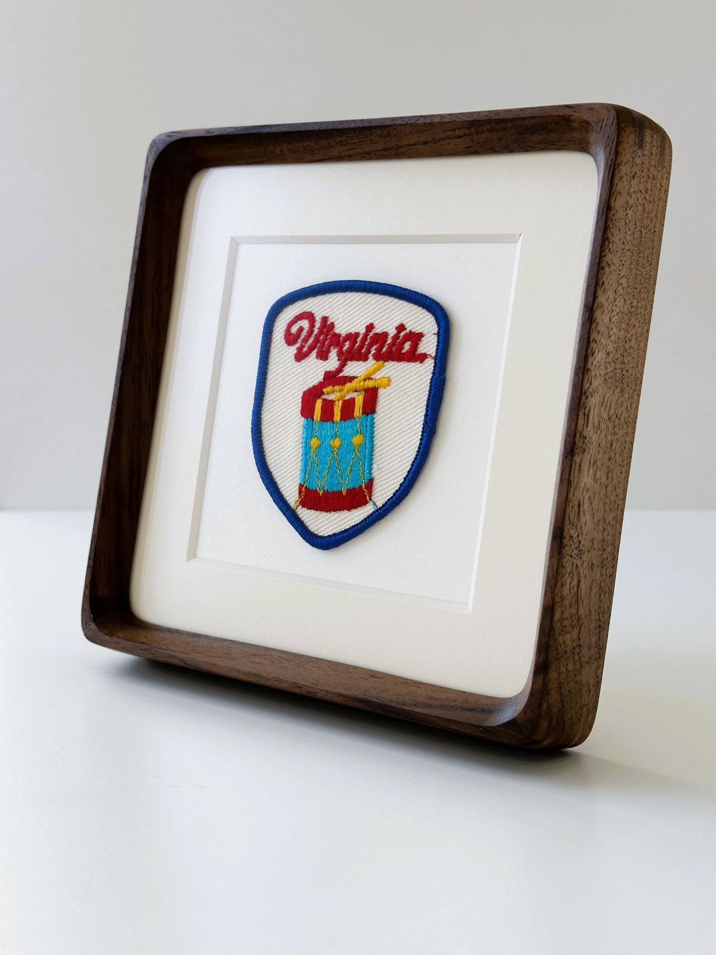 Virginia Drum Vintage Framed Travel Patch