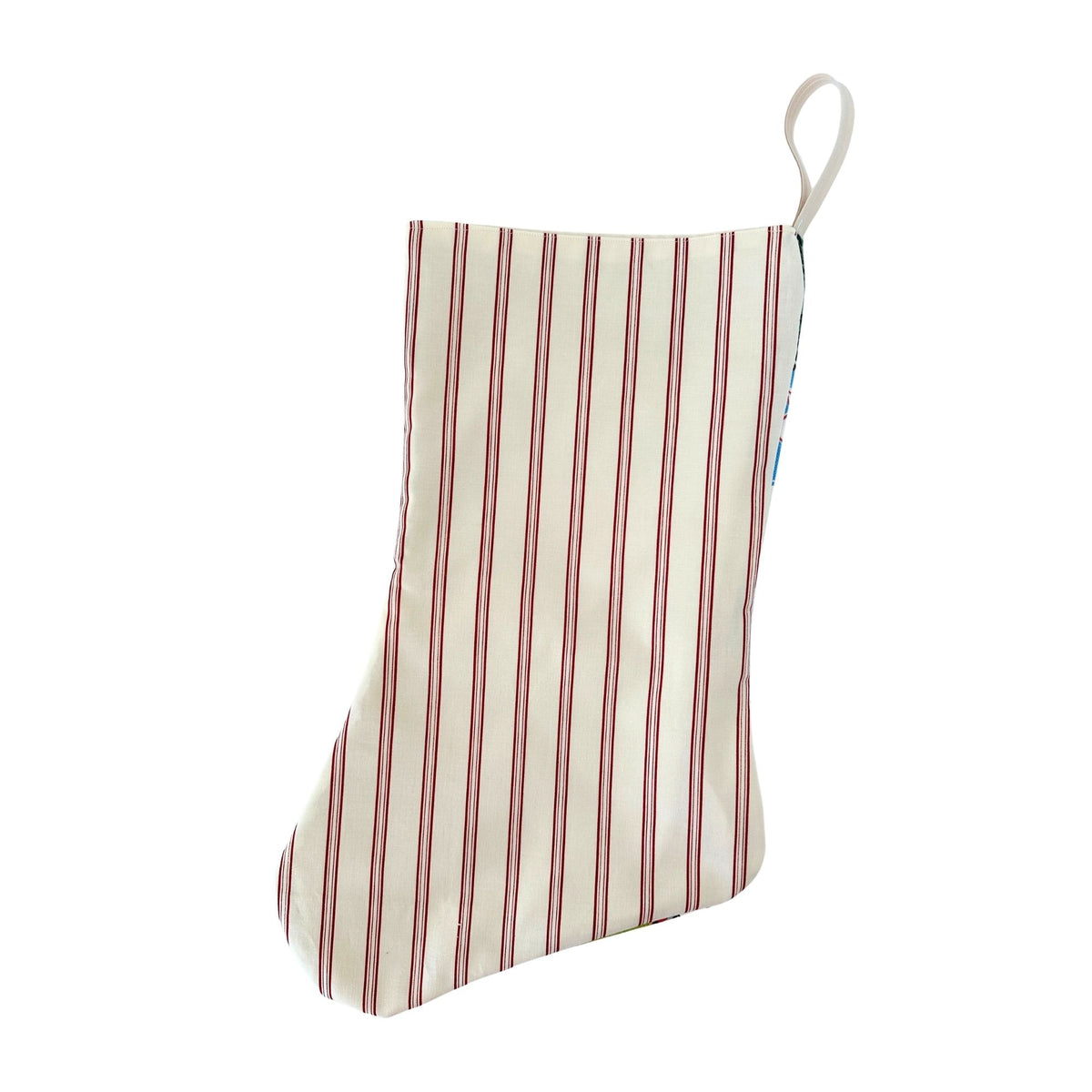 Virginia Mount Vernon Historic Home of Washington Vintage Hand Printed Linen Freshly Sewn Stocking