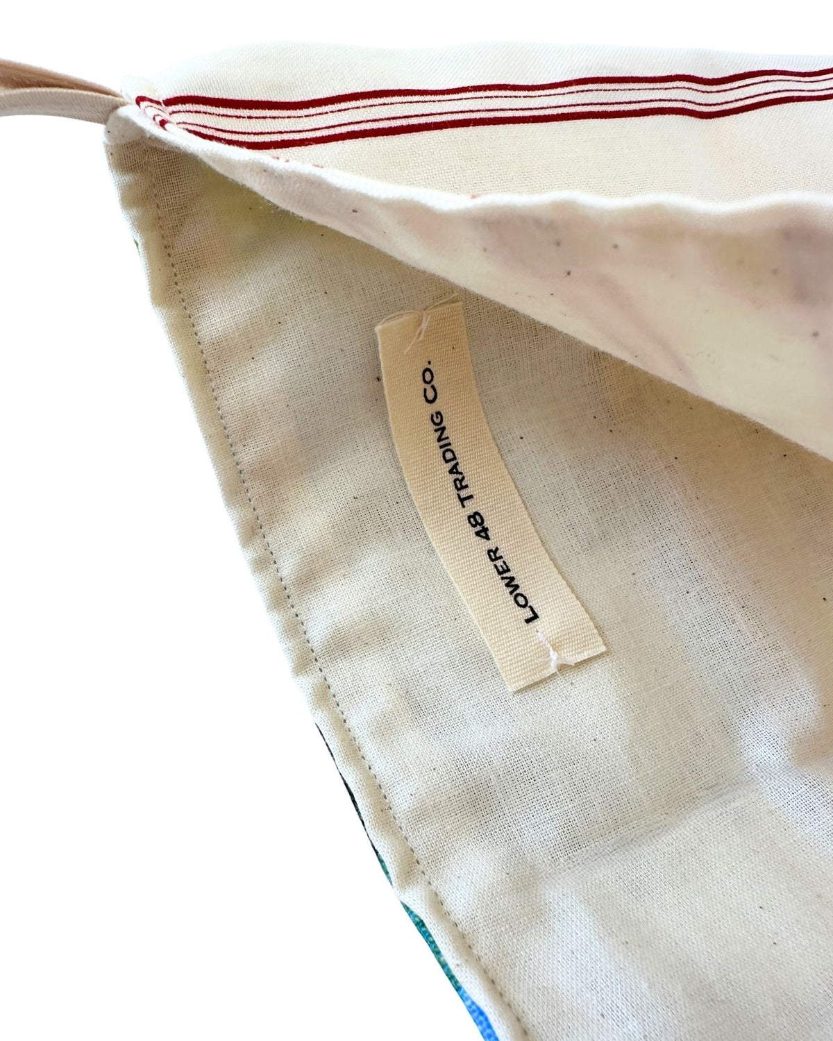 Virginia Mount Vernon Historic Home of Washington Vintage Hand Printed Linen Freshly Sewn Stocking