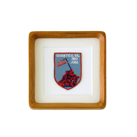 Virginia Quantico Iwo Jima Memorial Vintage Framed Travel Patch