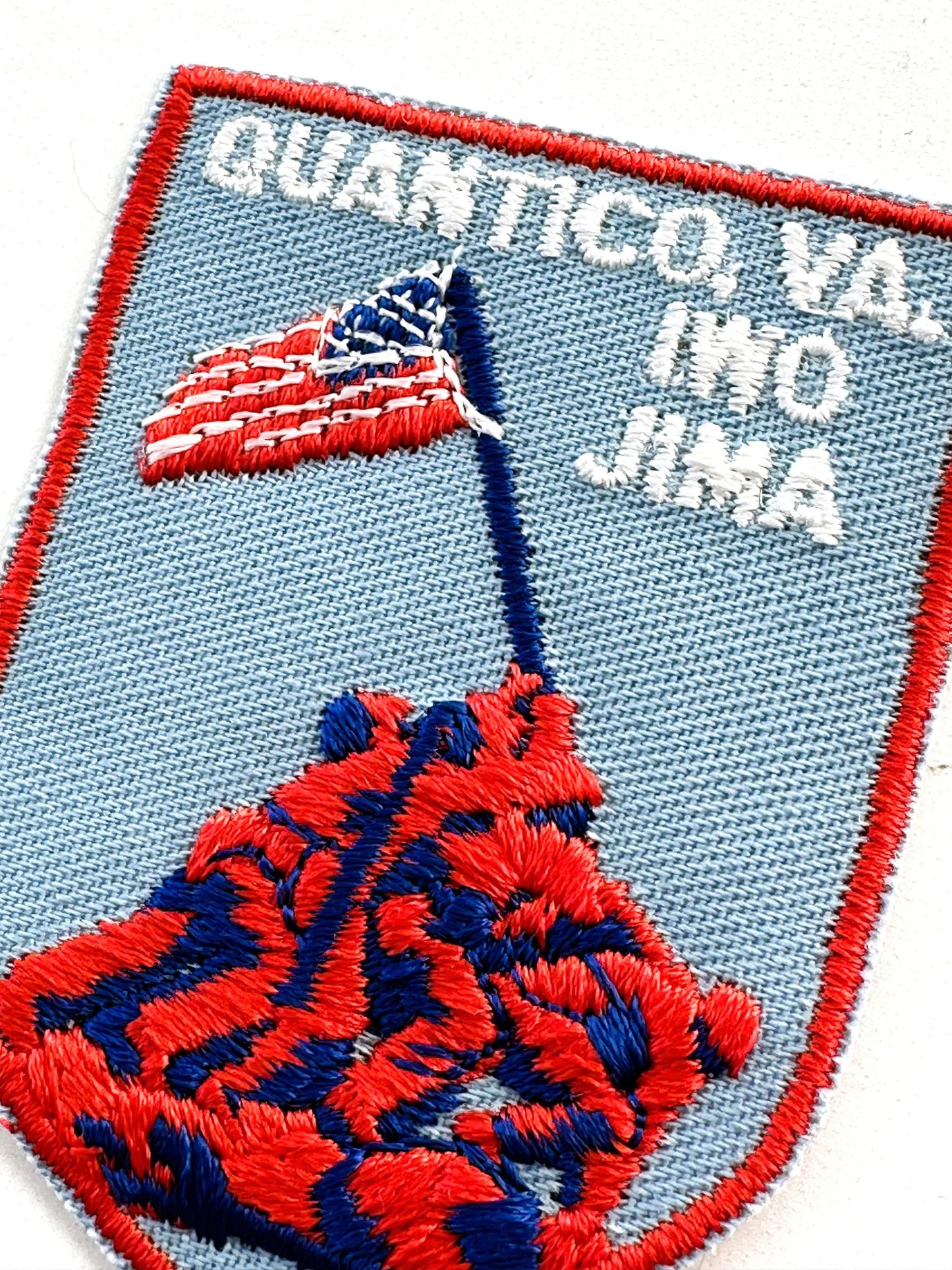 Virginia Quantico Iwo Jima Memorial American Flag Vintage Patch