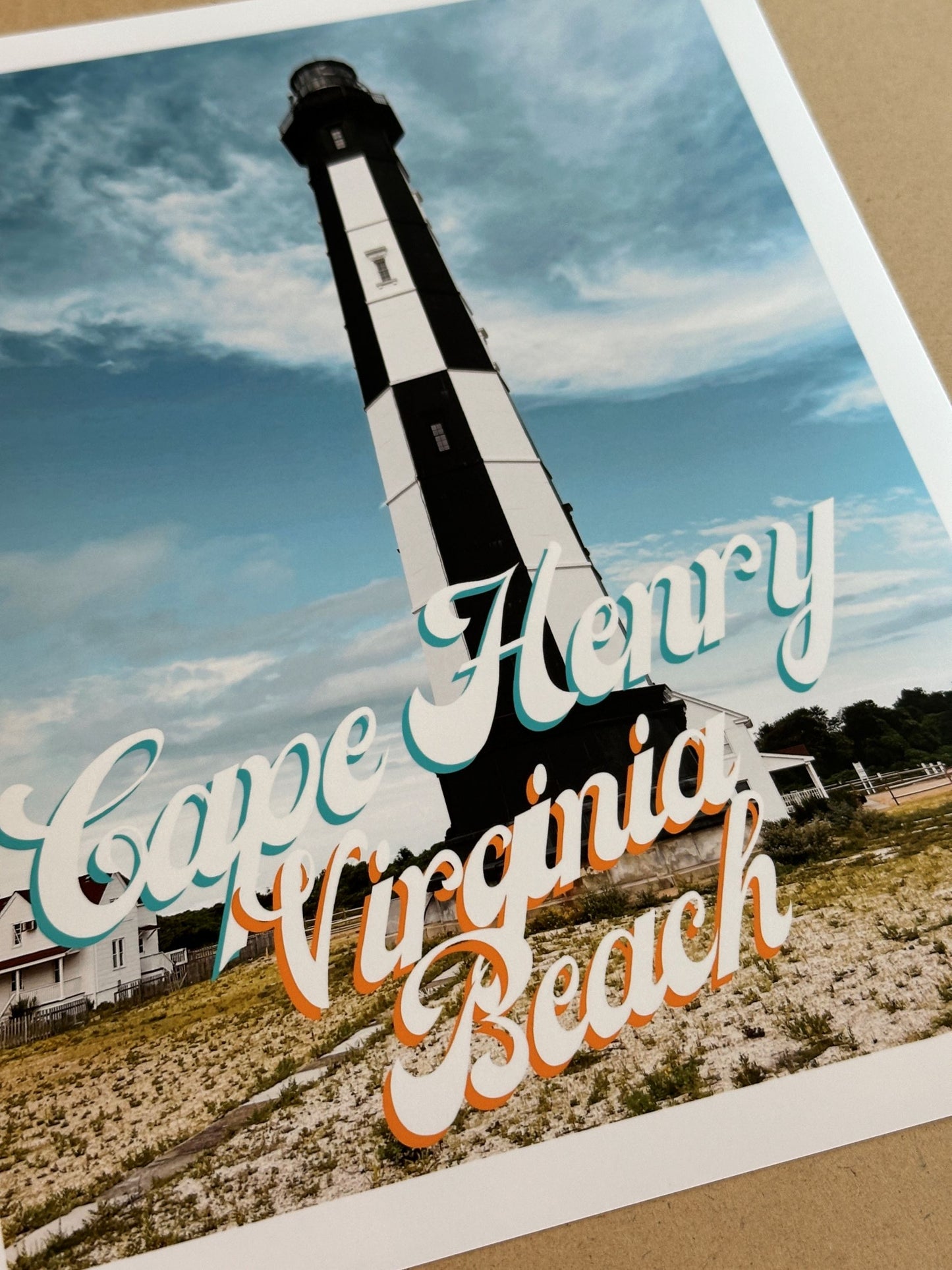 Virginia Cape Henry Lighthouse Virginia Beach Giclee Travel Print