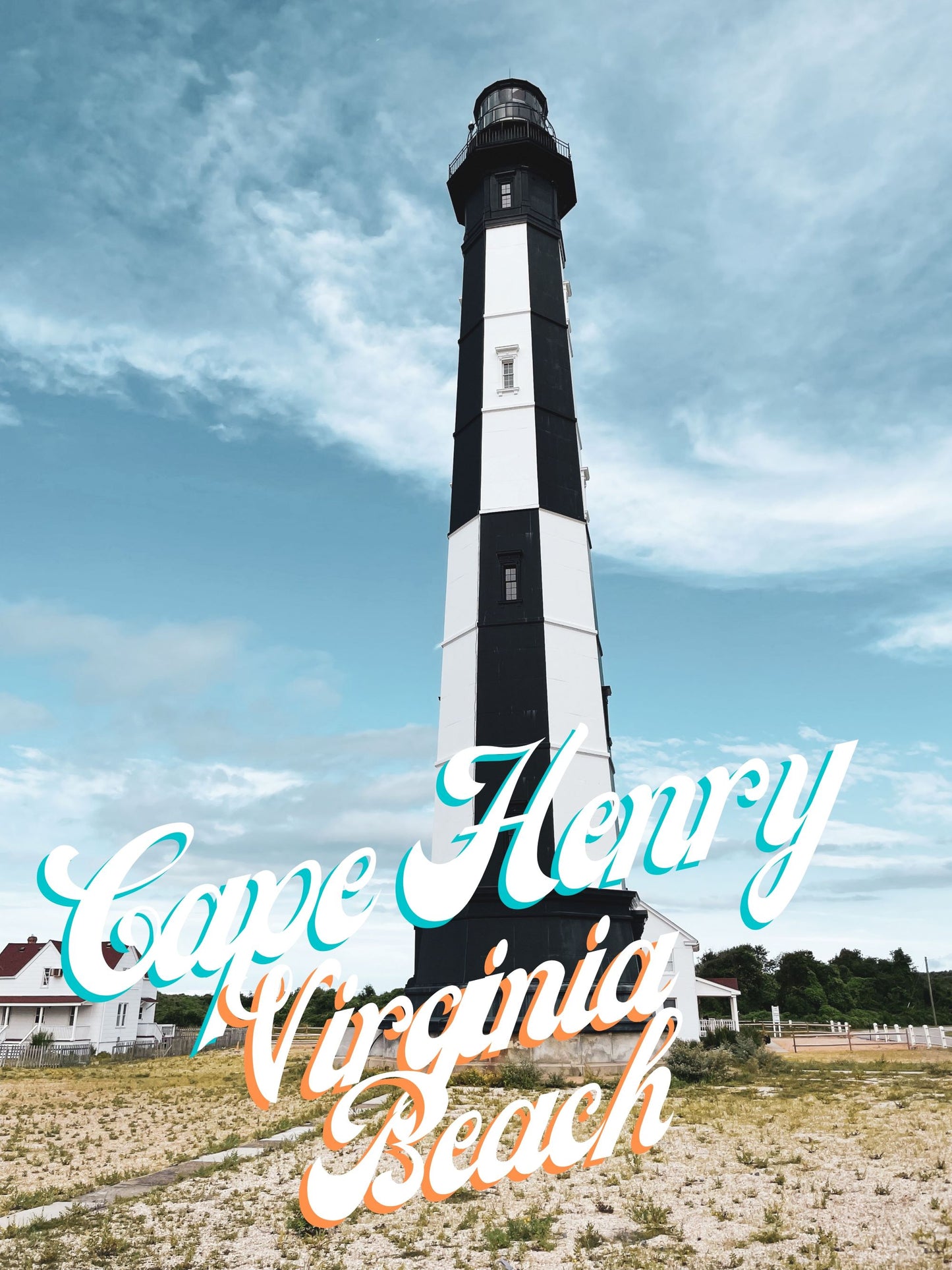 Virginia Cape Henry Lighthouse Virginia Beach Giclee Travel Print