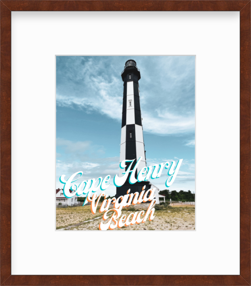 Virginia Cape Henry Lighthouse Virginia Beach Giclee Travel Print