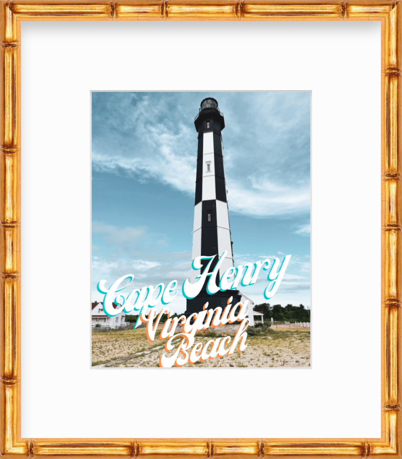 Virginia Cape Henry Lighthouse Virginia Beach Giclee Travel Print