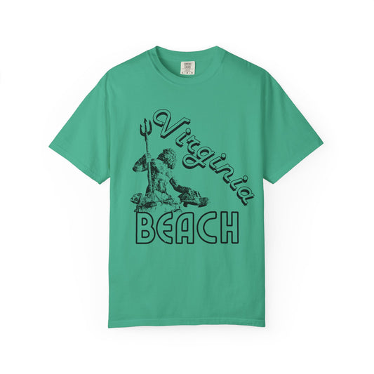 Virginia Beach King Neptune Adult Unisex T-Shirt Green