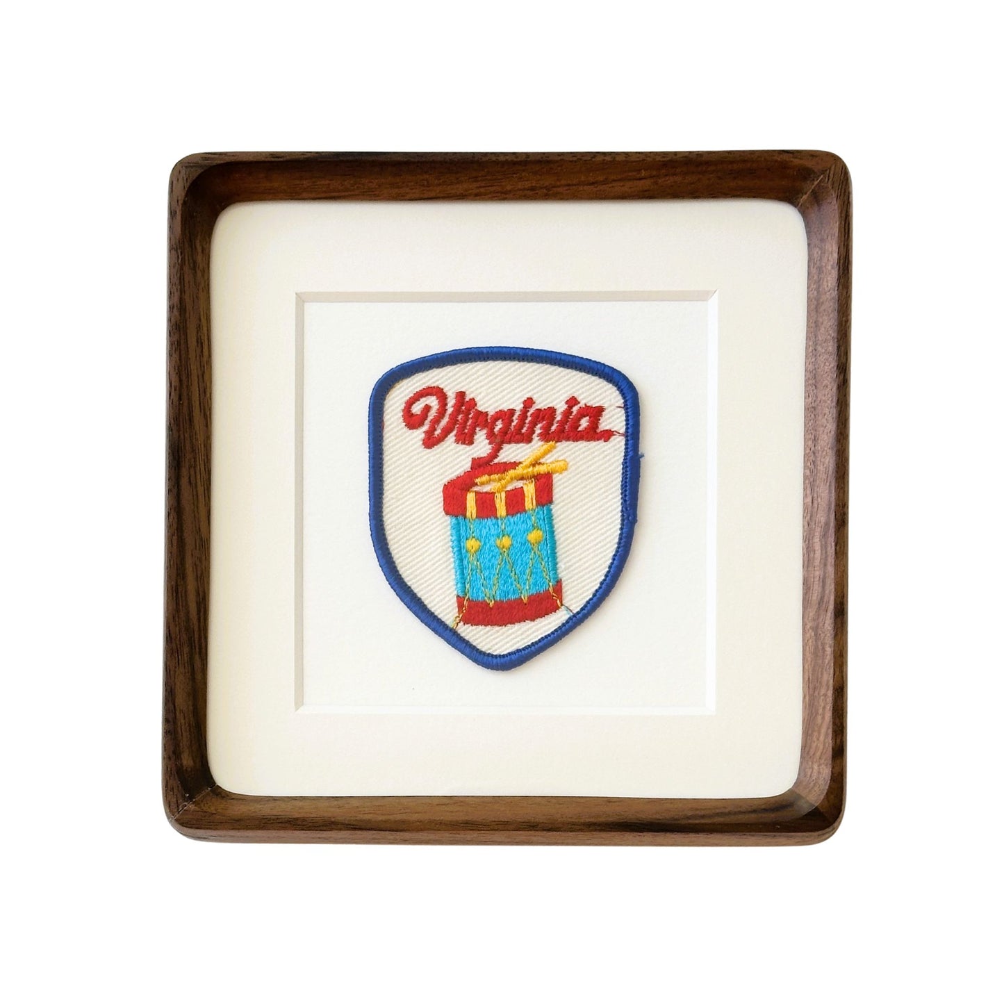 Virginia Drum Vintage Framed Travel Patch
