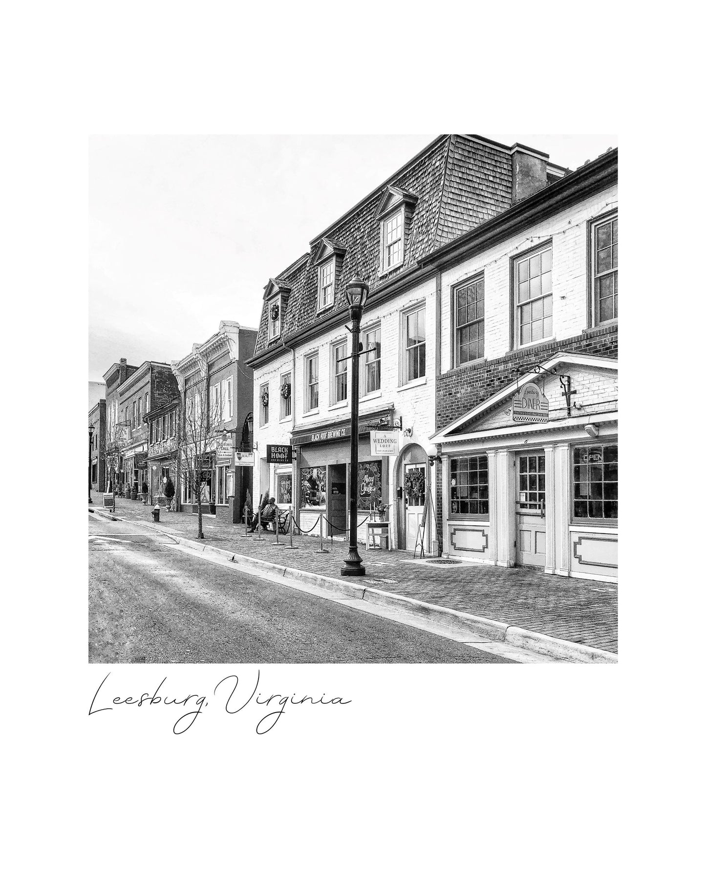 Virginia Leesburg Historic District Giclee Travel Print