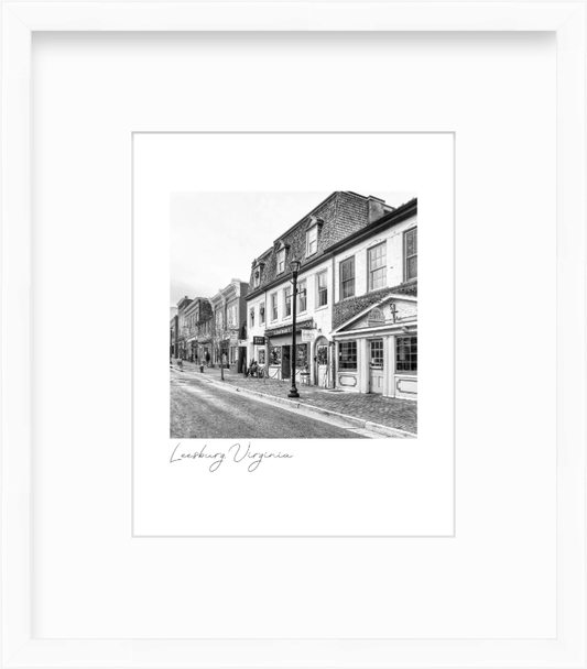 Virginia Leesburg Historic District Giclee Travel Print