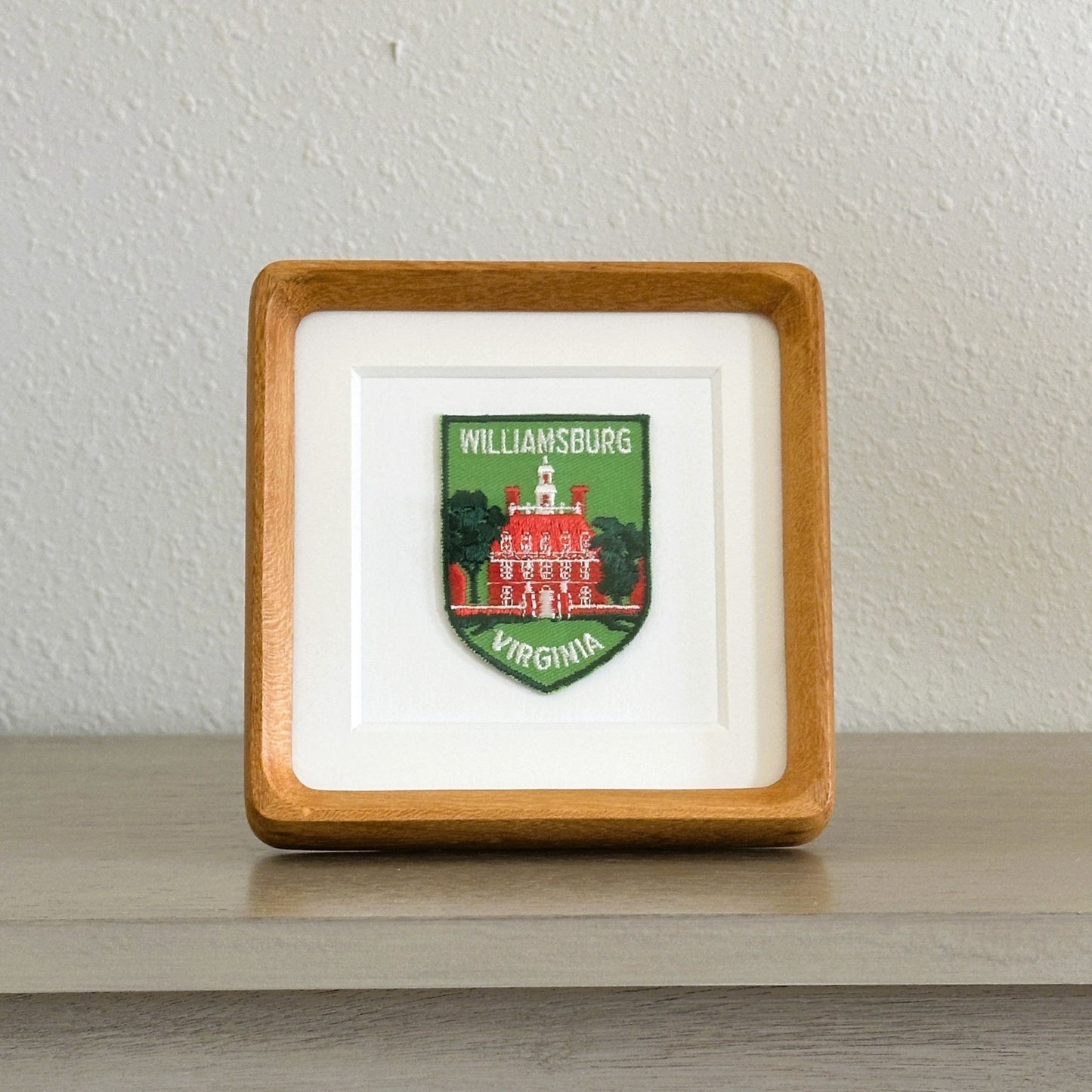 Virginia Williamsburg Vintage Framed Travel Patch