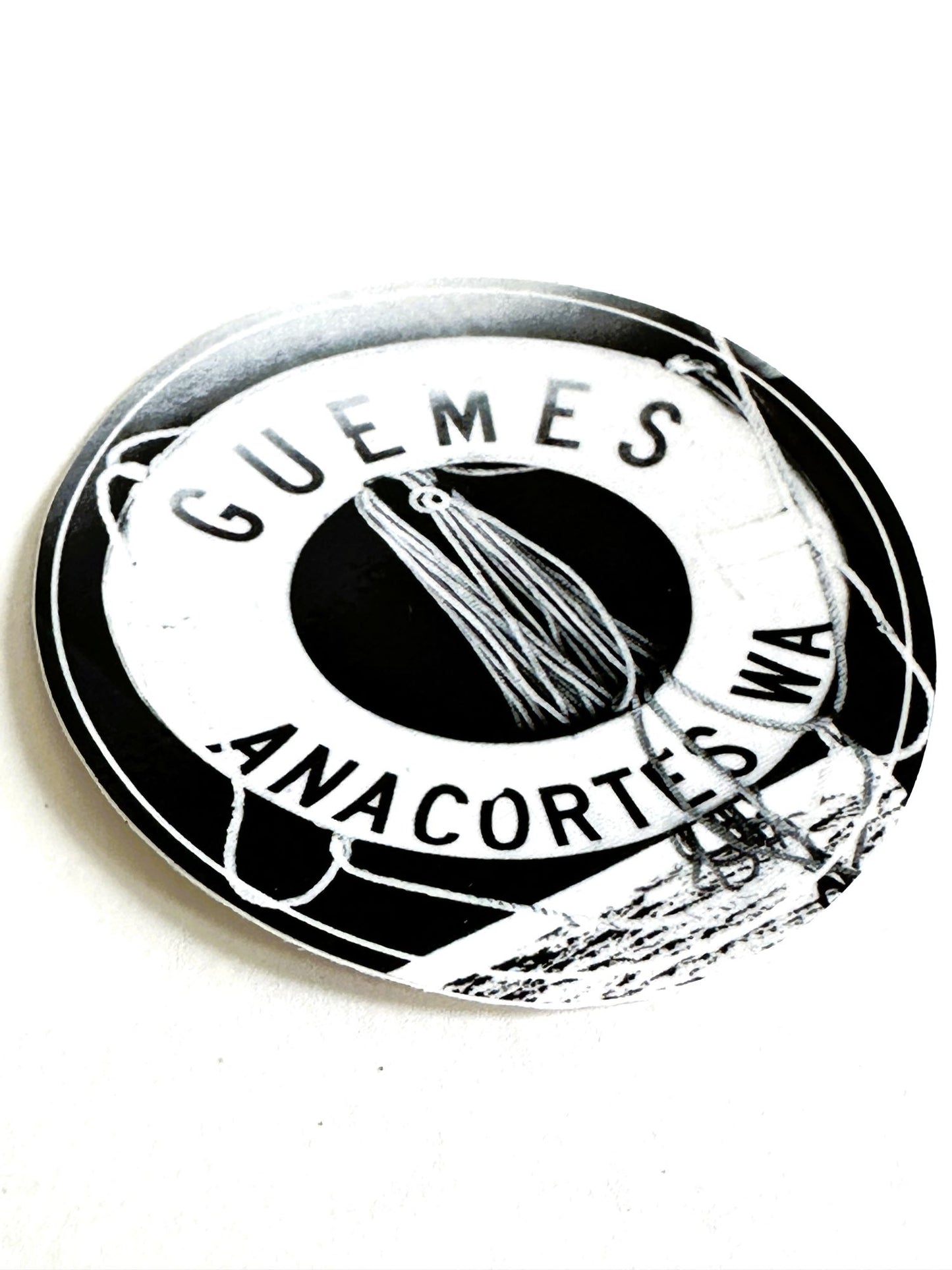 Washington State Anacortes sticker. Guemes Island Ferry. Weatherproof Sticker