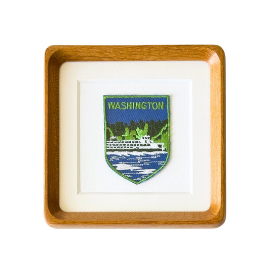 Washington State Ferry Vintage Framed Travel Patch