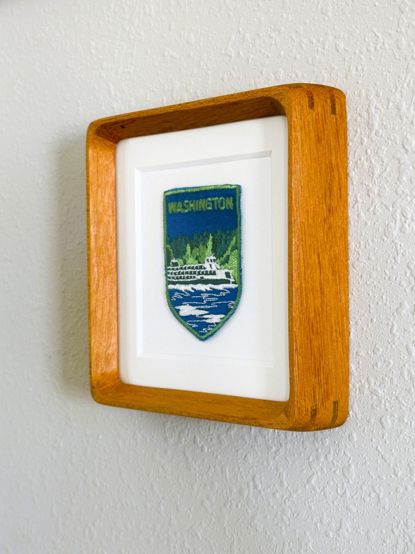 Washington State Ferry Vintage Framed Travel Patch