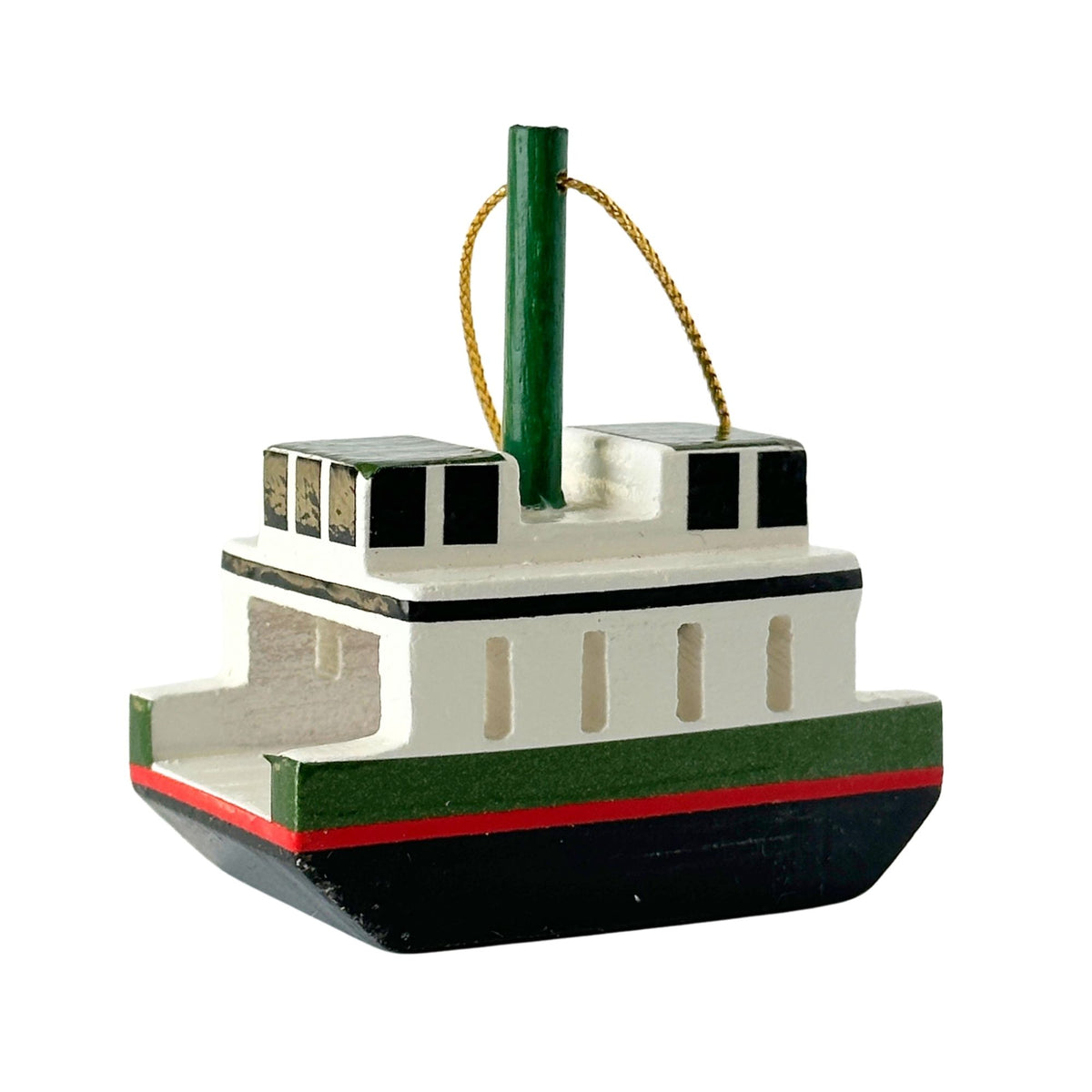 Washington Vintage Ferry Wood Boat Ornament Made in 1980's