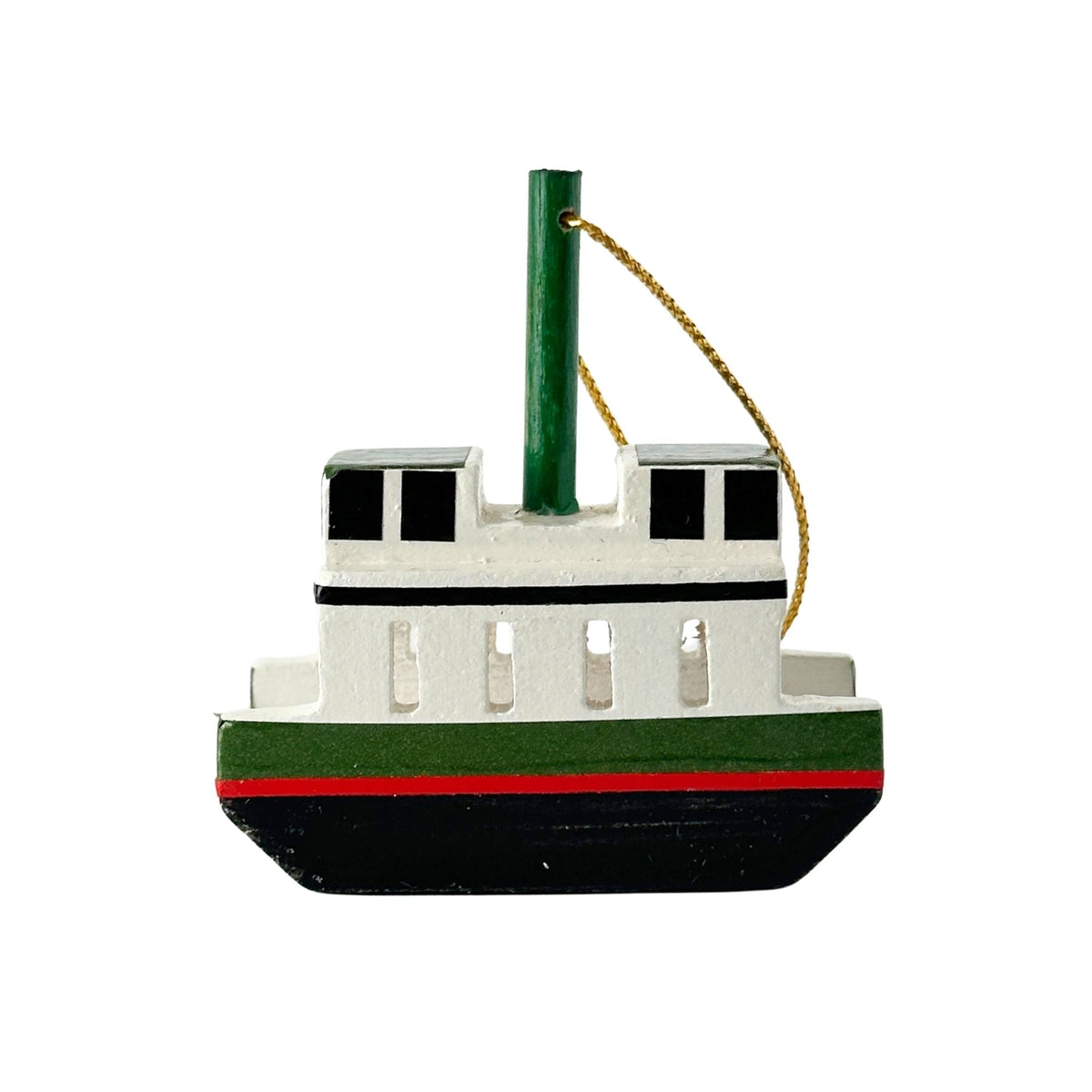 Washington Vintage Ferry Wood Boat Ornament Made in 1980's
