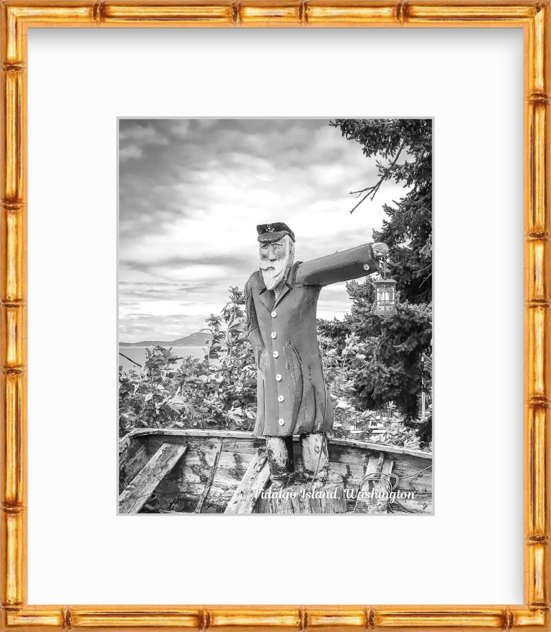 Washington Fidalgo Island Anacortes Old Salt Statue Giclee Travel Print