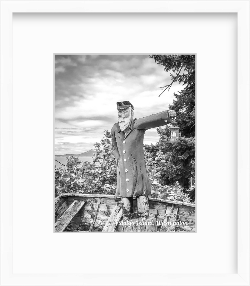 Washington Fidalgo Island Anacortes Old Salt Statue Giclee Travel Print