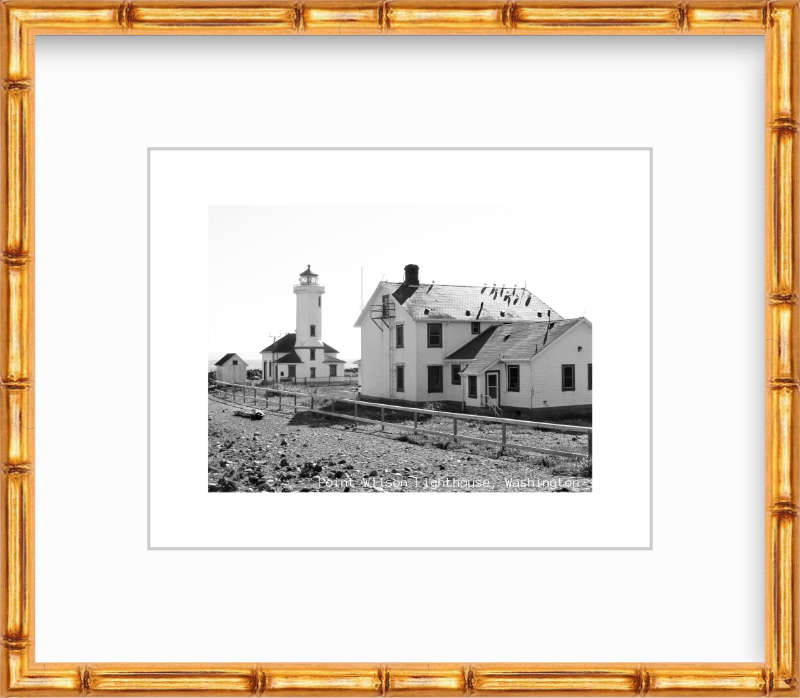 Washington Point Wilson Lighthouse Port Townsend Giclee Travel Print