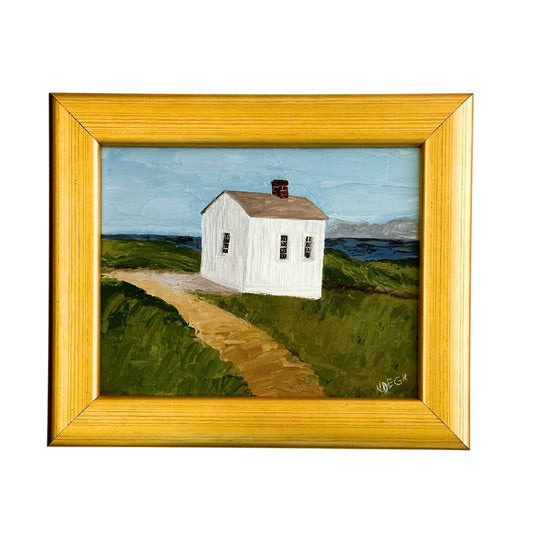 Washington San Juan Island American Camp Original Oil Painting on Canvas, Vintage Framed