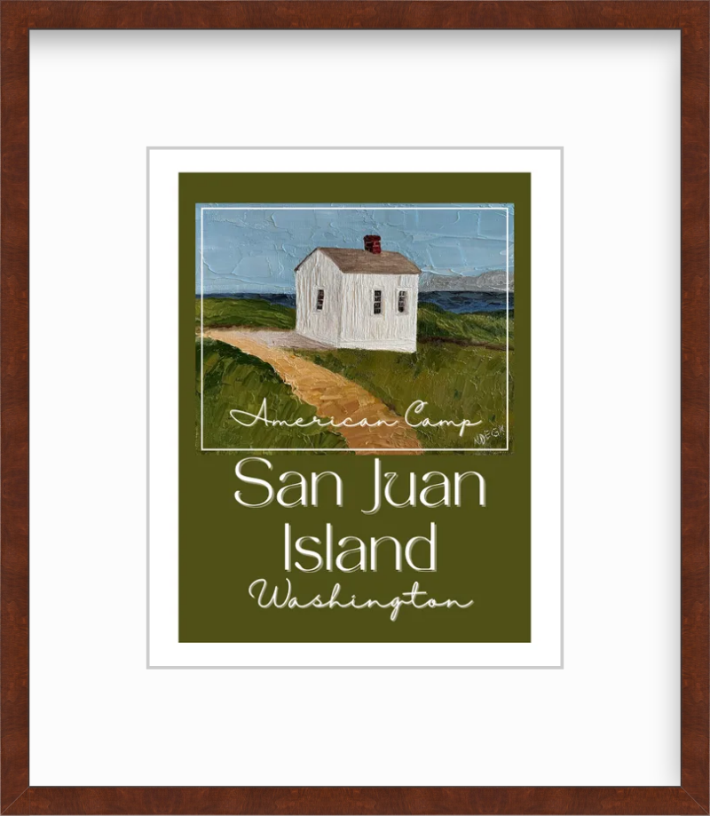 Washington San Juan Island American Camp Art Giclee Travel Print