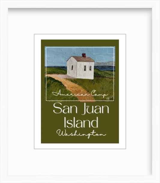 Washington San Juan Island American Camp Art Giclee Travel Print
