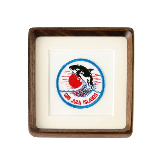 Washington San Juan Islands Orca Vintage Framed Travel Patch
