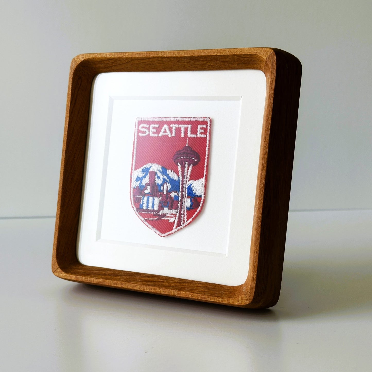 Washington Seattle Space Needle Vintage Framed Travel Patch
