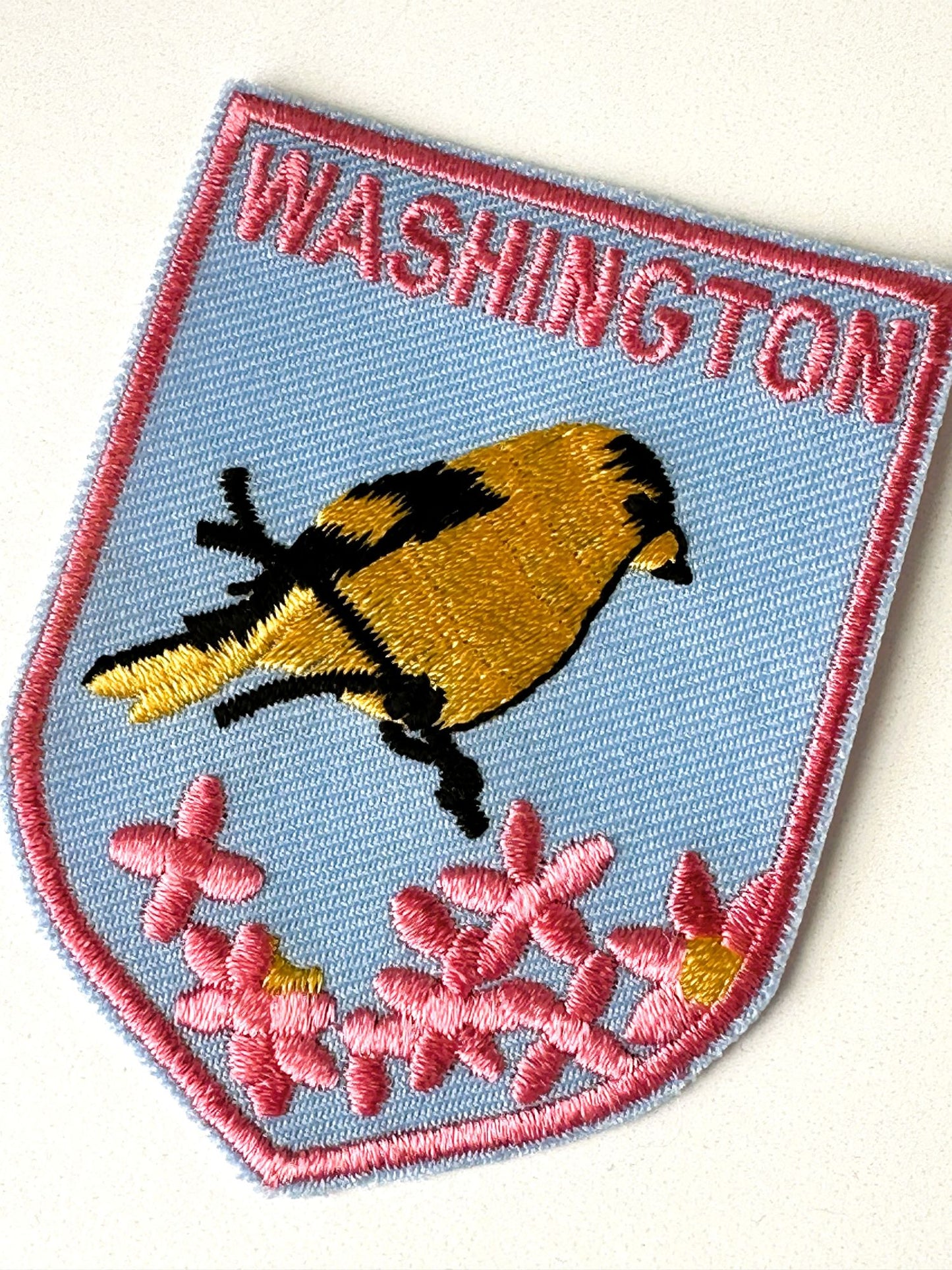 Washington State Bird and State Flower Vintage Patch