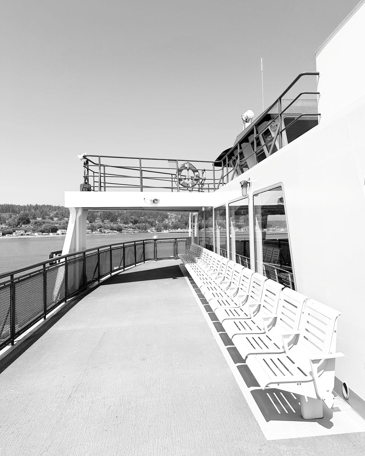 Washington State Ferry Deck Giclee Travel Print