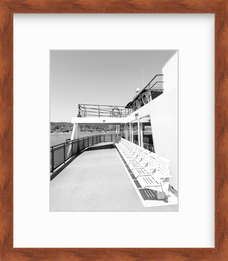 Washington State Ferry Deck Giclee Travel Print