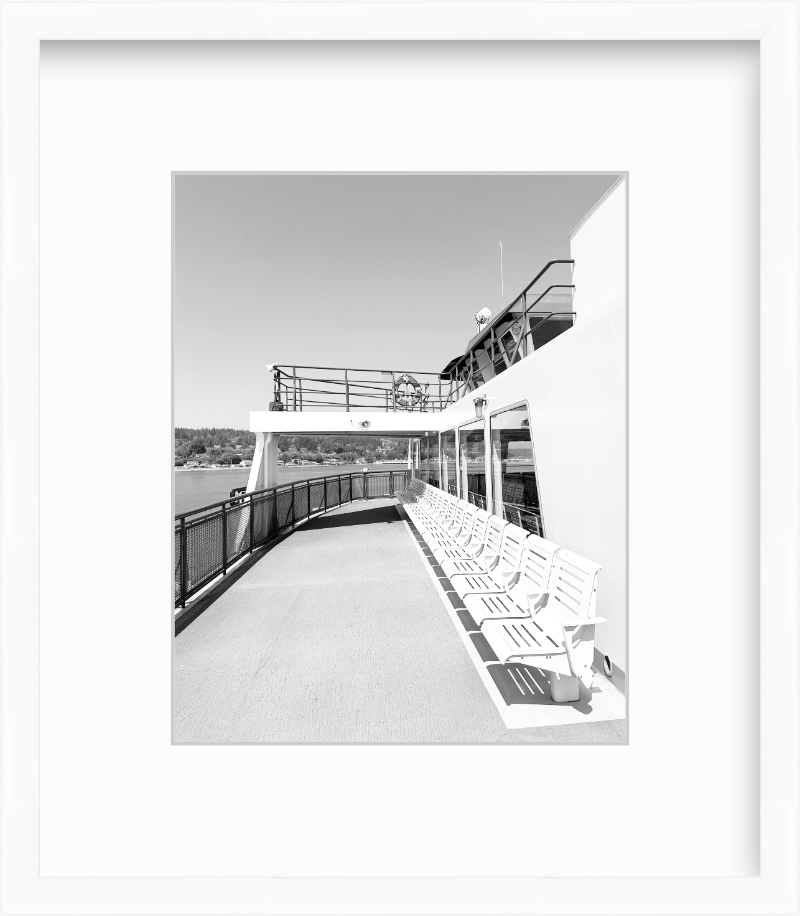 Washington State Ferry Deck Giclee Travel Print