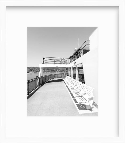 Washington State Ferry Deck Giclee Travel Print