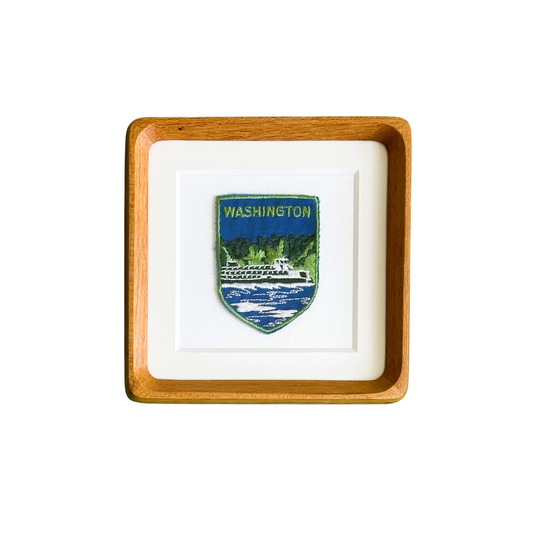 Washington State Ferry Vintage Framed Travel Patch