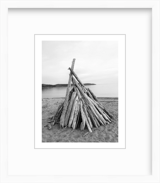 Washington Fidalgo Island Driftwood at Burrows Bay Giclee Travel Print
