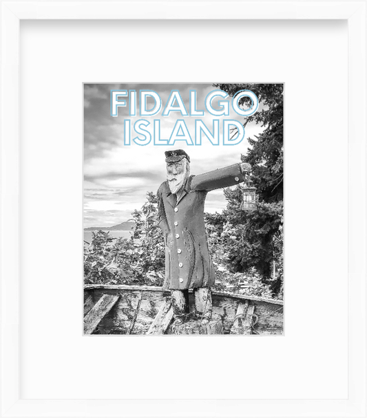 Washington Fidalgo Island Anacortes Old Salt Statue Giclee Travel Print