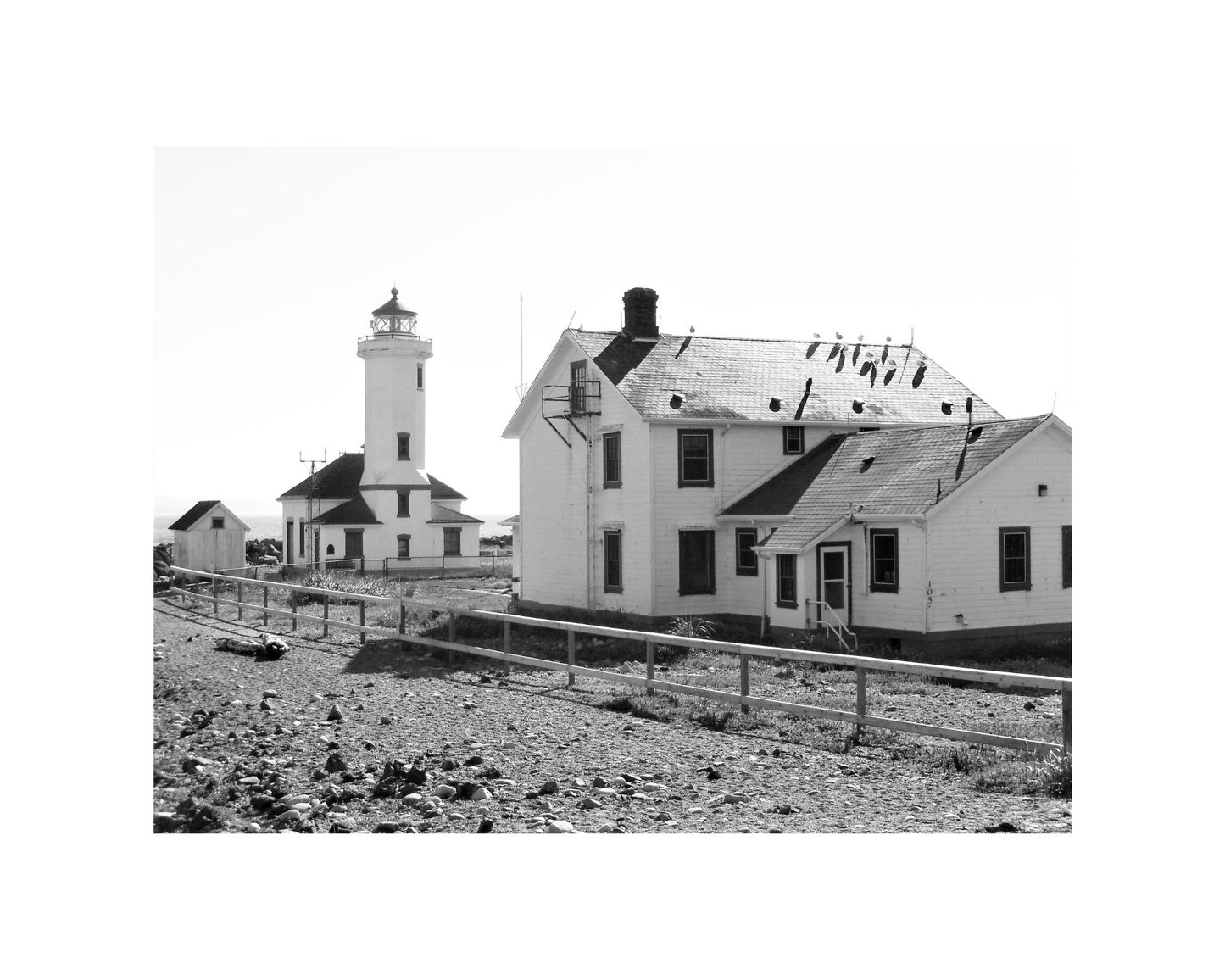 Washington Point Wilson Lighthouse Port Townsend Giclee Travel Print