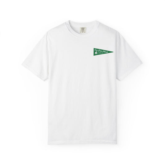 Washington San Juan Islands Pennant Sailboat Adult Unisex T-Shirt White