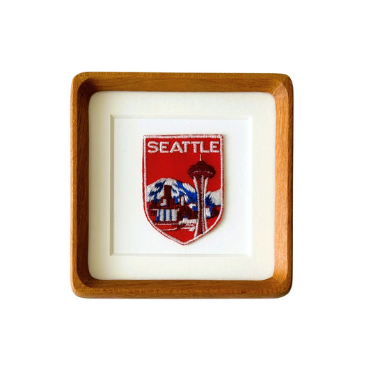 Washington Seattle Space Needle Vintage Framed Travel Patch