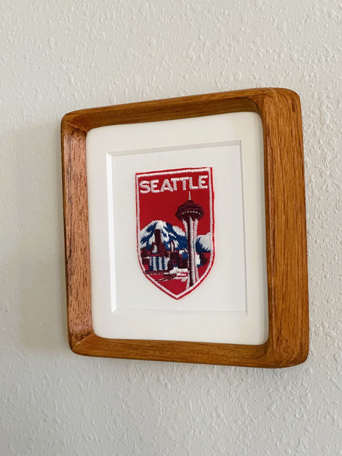 Washington Seattle Space Needle Vintage Framed Travel Patch