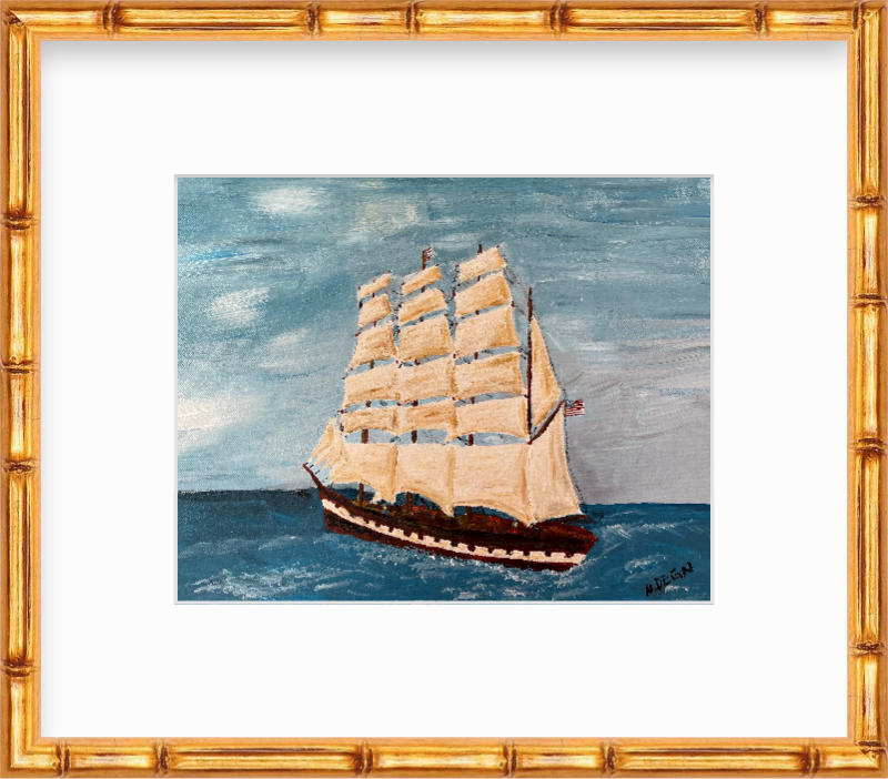 Washington Tall Ships Painting by Nikki Degn Art Print