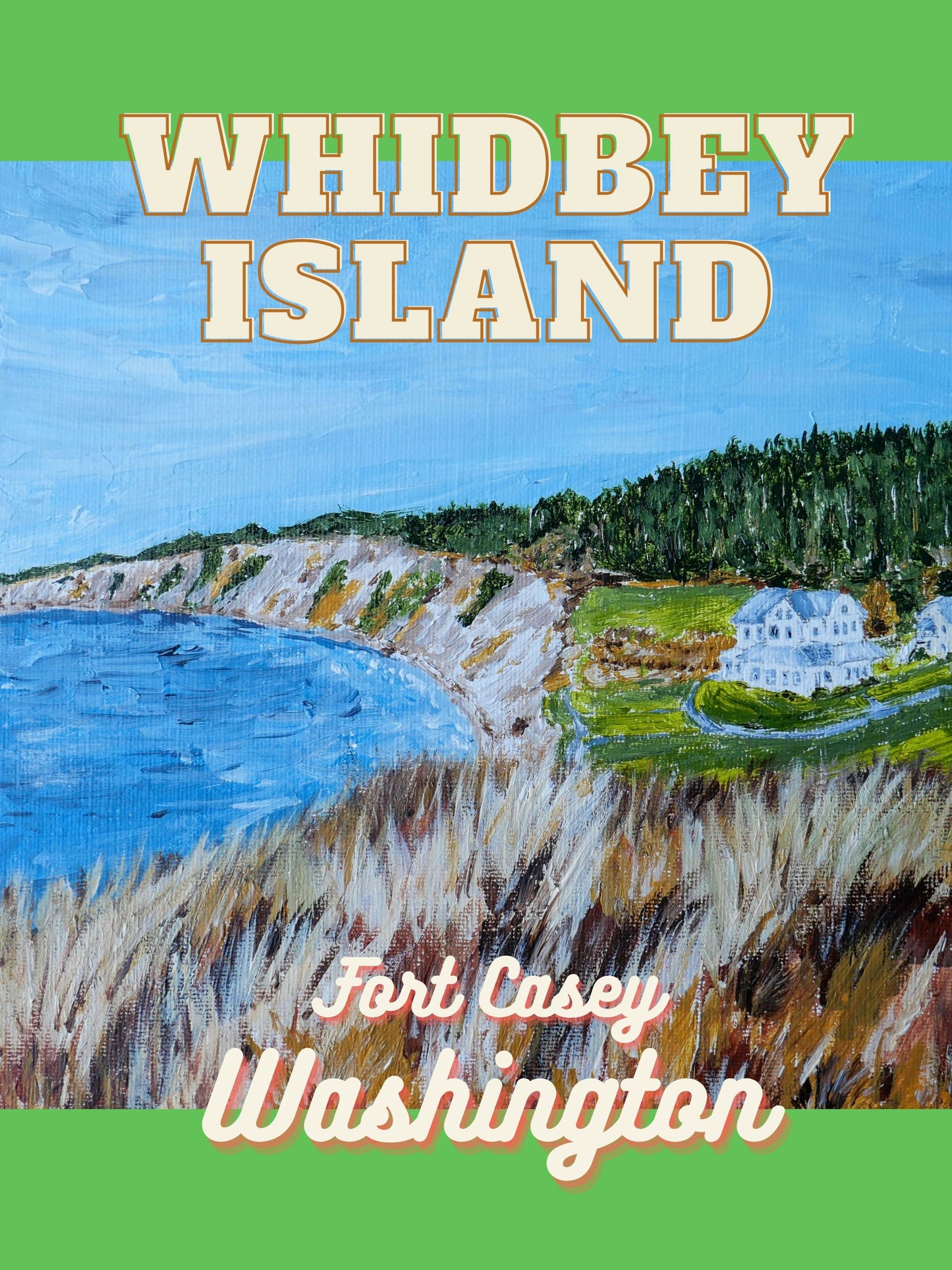 Washington Whidbey Island Fort Casey Giclee Travel Print