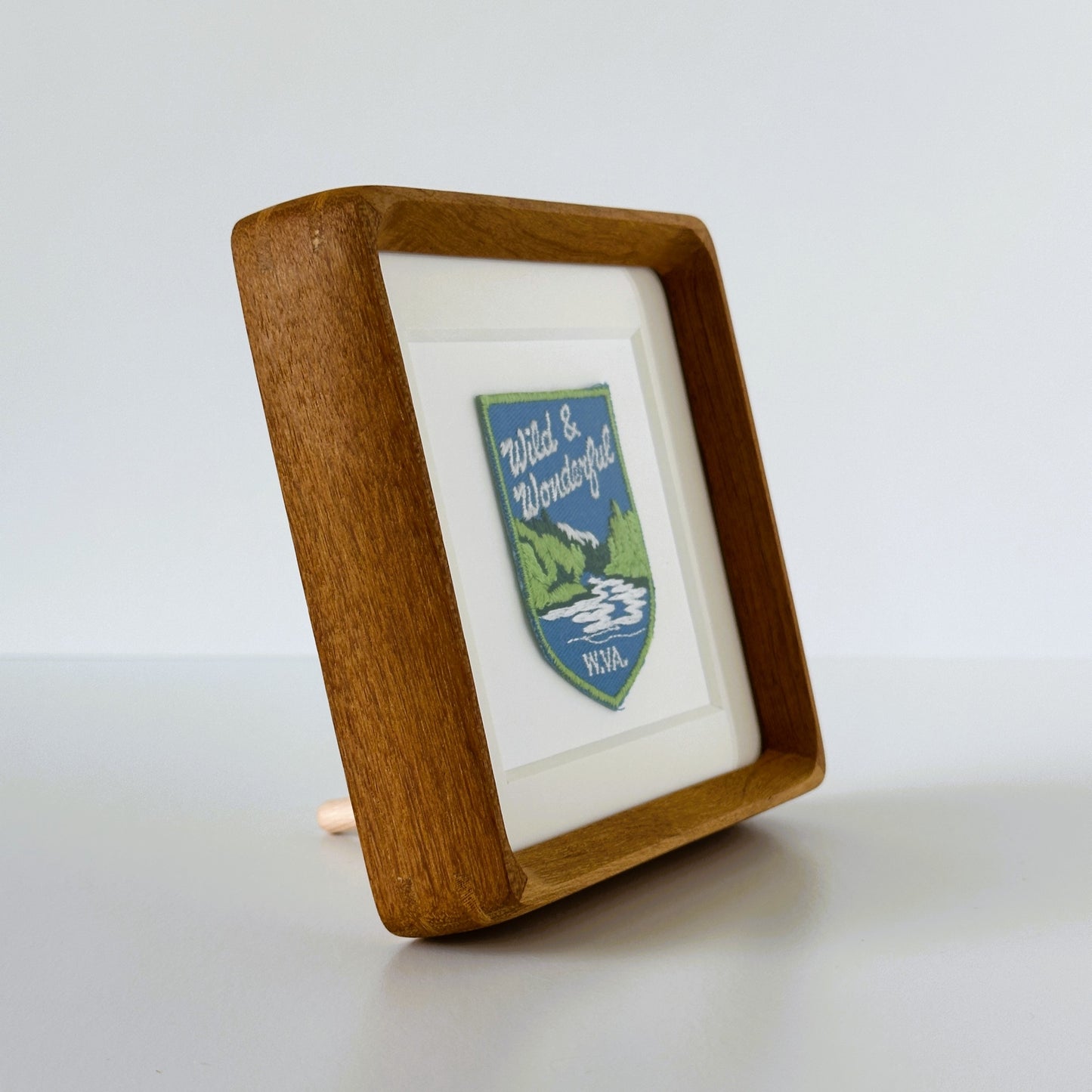 West Virginia Wild and Wonderful Vintage Framed Travel Patch